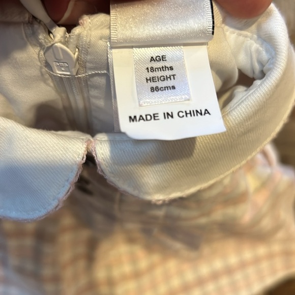 Sarah Louise Toddler English Pink and Ivory Check Dress Size 18 months - Picture 6 of 15